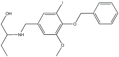 2-{[4-(benzyloxy)-3-iodo-5-methoxybenzyl]amino}-1-butanol Struktur