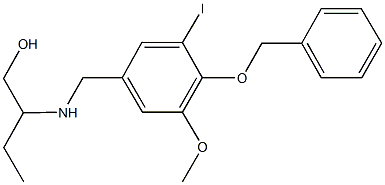 2-{[4-(benzyloxy)-3-iodo-5-methoxybenzyl]amino}-1-butanol 结构式