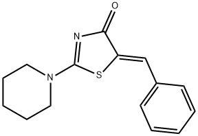 5-benzylidene-2-(1-piperidinyl)-1,3-thiazol-4(5H)-one 结构式