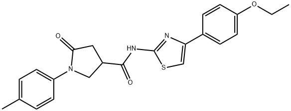 N-[4-(4-ethoxyphenyl)-1,3-thiazol-2-yl]-1-(4-methylphenyl)-5-oxo-3-pyrrolidinecarboxamide Structure