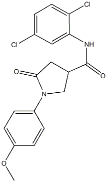 N-(2,5-dichlorophenyl)-1-(4-methoxyphenyl)-5-oxo-3-pyrrolidinecarboxamide Struktur