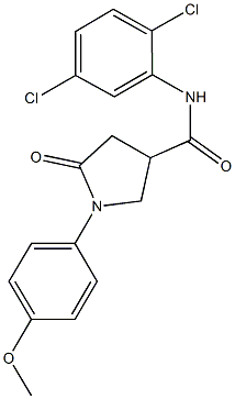 N-(2,5-dichlorophenyl)-1-(4-methoxyphenyl)-5-oxo-3-pyrrolidinecarboxamide 结构式