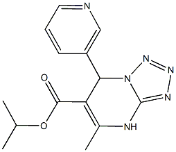 isopropyl 5-methyl-7-(3-pyridinyl)-4,7-dihydrotetraazolo[1,5-a]pyrimidine-6-carboxylate 结构式