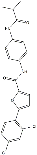 5-(2,4-dichlorophenyl)-N-[4-(isobutyrylamino)phenyl]-2-furamide Structure