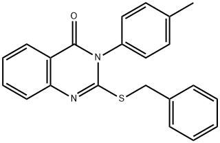 2-(benzylsulfanyl)-3-(4-methylphenyl)-4(3H)-quinazolinone Structure