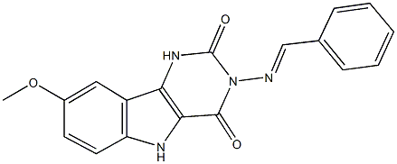 837381-20-1 3-(benzylideneamino)-8-methoxy-1H-pyrimido[5,4-b]indole-2,4(3H,5H)-dione