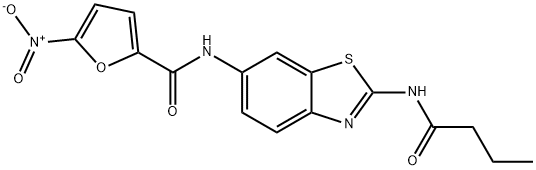 N-[2-(butyrylamino)-1,3-benzothiazol-6-yl]-5-nitro-2-furamide Structure