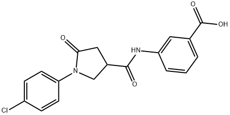 838812-05-8 3-({[1-(4-chlorophenyl)-5-oxo-3-pyrrolidinyl]carbonyl}amino)benzoic acid