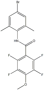 N-(4-bromo-2,6-dimethylphenyl)-2,3,5,6-tetrafluoro-4-methoxybenzamide 化学構造式