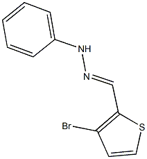 3-bromothiophene-2-carbaldehyde phenylhydrazone Structure