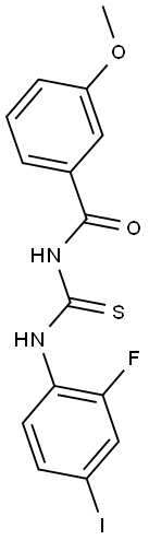 N-(2-fluoro-4-iodophenyl)-N'-(3-methoxybenzoyl)thiourea,838843-42-8,结构式