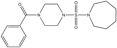 1-[(4-benzoyl-1-piperazinyl)sulfonyl]azepane Structure