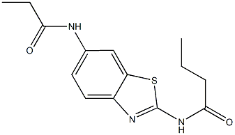 N-[6-(propionylamino)-1,3-benzothiazol-2-yl]butanamide,838870-34-1,结构式