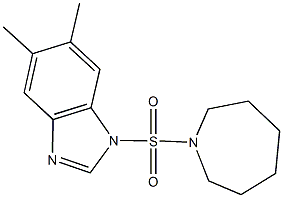 1-(1-azepanylsulfonyl)-5,6-dimethyl-1H-benzimidazole Structure