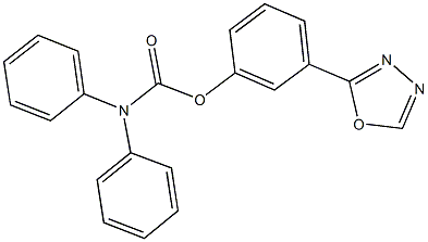 3-(1,3,4-oxadiazol-2-yl)phenyl diphenylcarbamate Struktur