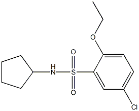 5-chloro-N-cyclopentyl-2-ethoxybenzenesulfonamide 结构式