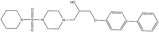 1-([1,1'-biphenyl]-4-yloxy)-3-[4-(1-piperidinylsulfonyl)-1-piperazinyl]-2-propanol Structure