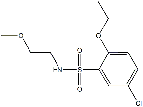 5-chloro-2-ethoxy-N-(2-methoxyethyl)benzenesulfonamide,838895-67-3,结构式