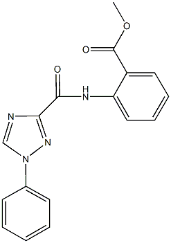methyl 2-{[(1-phenyl-1H-1,2,4-triazol-3-yl)carbonyl]amino}benzoate Struktur