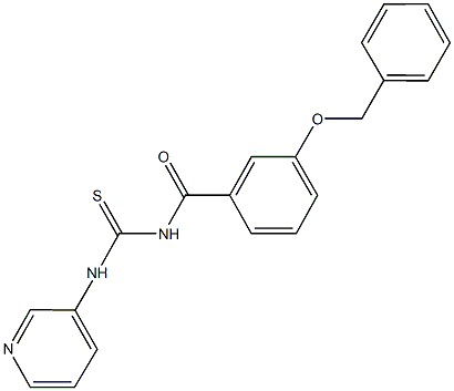 N-[3-(benzyloxy)benzoyl]-N'-(3-pyridinyl)thiourea 化学構造式