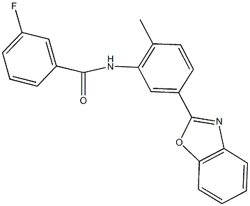N-[5-(1,3-benzoxazol-2-yl)-2-methylphenyl]-3-fluorobenzamide Struktur