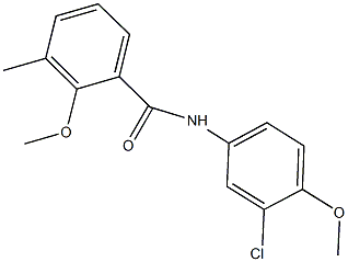 N-(3-chloro-4-methoxyphenyl)-2-methoxy-3-methylbenzamide,839690-40-3,结构式