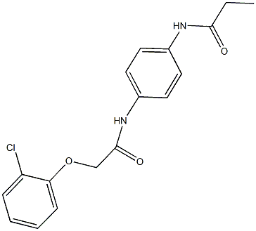 N-(4-{[2-(2-chlorophenoxy)acetyl]amino}phenyl)propanamide Structure