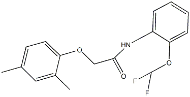 N-[2-(difluoromethoxy)phenyl]-2-(2,4-dimethylphenoxy)acetamide Structure