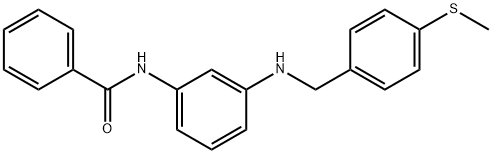 N-(3-{[4-(methylsulfanyl)benzyl]amino}phenyl)benzamide,839693-31-1,结构式