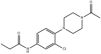 N-[4-(4-acetyl-1-piperazinyl)-3-chlorophenyl]propanamide Structure
