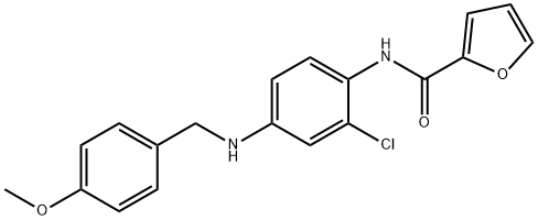 N-{2-chloro-4-[(4-methoxybenzyl)amino]phenyl}-2-furamide,839695-37-3,结构式