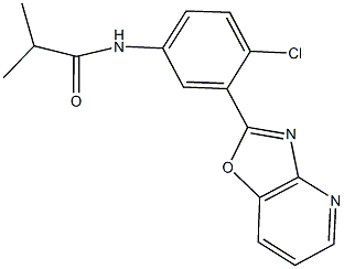 N-(4-chloro-3-[1,3]oxazolo[4,5-b]pyridin-2-ylphenyl)-2-methylpropanamide Structure
