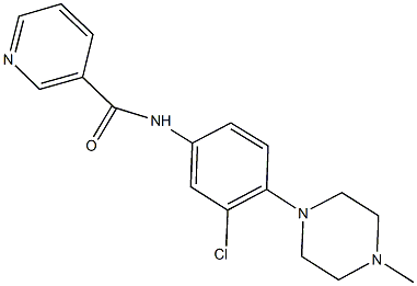 N-[3-chloro-4-(4-methyl-1-piperazinyl)phenyl]nicotinamide 化学構造式