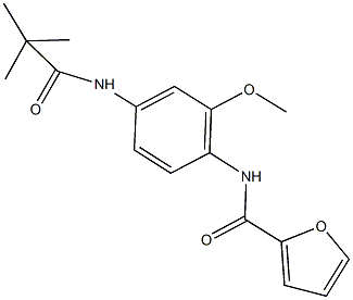 N-{4-[(2,2-dimethylpropanoyl)amino]-2-methoxyphenyl}-2-furamide Structure