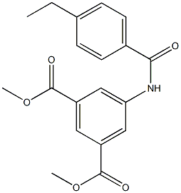 dimethyl 5-[(4-ethylbenzoyl)amino]isophthalate Structure