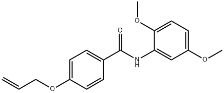 4-(allyloxy)-N-(2,5-dimethoxyphenyl)benzamide 化学構造式