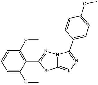 6-(2,6-dimethoxyphenyl)-3-(4-methoxyphenyl)[1,2,4]triazolo[3,4-b][1,3,4]thiadiazole,840478-04-8,结构式