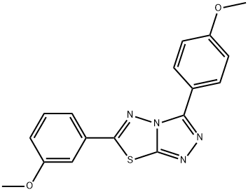 6-(3-methoxyphenyl)-3-(4-methoxyphenyl)[1,2,4]triazolo[3,4-b][1,3,4]thiadiazole 化学構造式