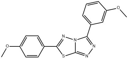 3-(3-methoxyphenyl)-6-(4-methoxyphenyl)[1,2,4]triazolo[3,4-b][1,3,4]thiadiazole 结构式