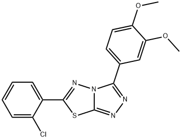 6-(2-chlorophenyl)-3-(3,4-dimethoxyphenyl)[1,2,4]triazolo[3,4-b][1,3,4]thiadiazole Structure