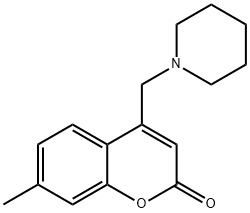 7-methyl-4-(1-piperidinylmethyl)-2H-chromen-2-one 化学構造式