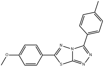 methyl 4-[3-(4-methylphenyl)[1,2,4]triazolo[3,4-b][1,3,4]thiadiazol-6-yl]phenyl ether 化学構造式