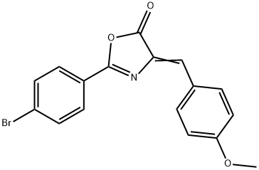 2-(4-bromophenyl)-4-(4-methoxybenzylidene)-1,3-oxazol-5(4H)-one,84156-21-8,结构式