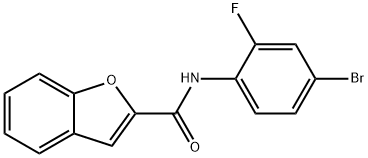 N-(4-bromo-2-fluorophenyl)-1-benzofuran-2-carboxamide 结构式