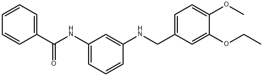 N-{3-[(3-ethoxy-4-methoxybenzyl)amino]phenyl}benzamide Struktur