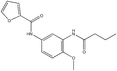 N-[3-(butyrylamino)-4-methoxyphenyl]-2-furamide 结构式