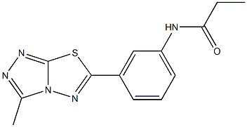 N-[3-(3-methyl[1,2,4]triazolo[3,4-b][1,3,4]thiadiazol-6-yl)phenyl]propanamide Structure