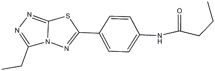 N-[4-(3-ethyl[1,2,4]triazolo[3,4-b][1,3,4]thiadiazol-6-yl)phenyl]butanamide Struktur