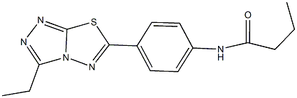 N-[4-(3-ethyl[1,2,4]triazolo[3,4-b][1,3,4]thiadiazol-6-yl)phenyl]butanamide|