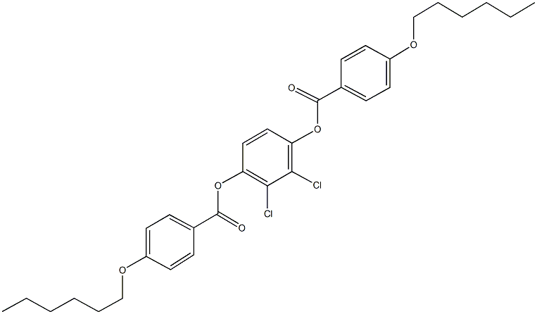 2,3-dichloro-4-{[4-(hexyloxy)benzoyl]oxy}phenyl 4-(hexyloxy)benzoate Structure